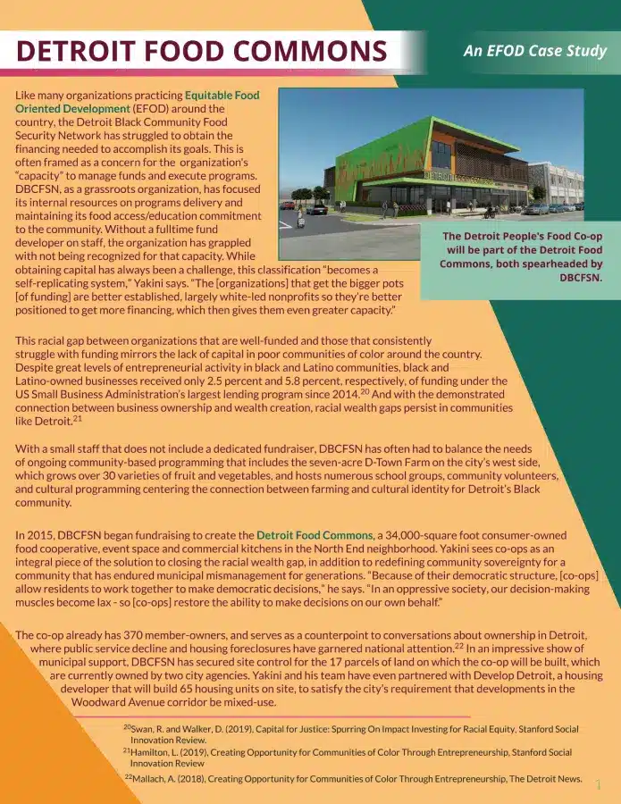 efod case studies detroit food commons and paul robeson center los angeles